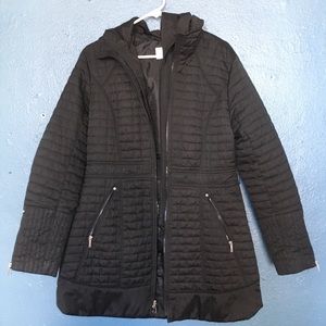 Long black puff coat from Laundry Size L